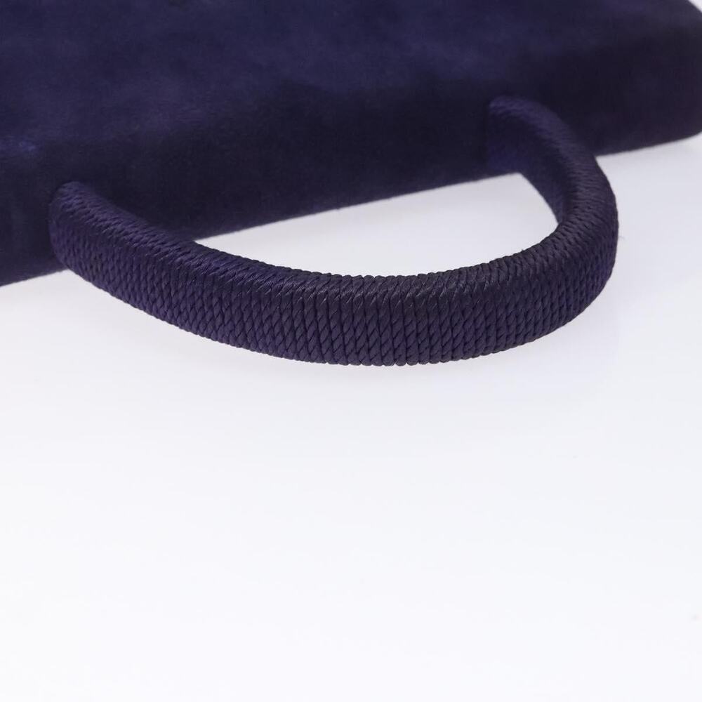 PRADA Hand Bag Suede Purple Gold - Picture 7 of 12